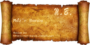 Mór Bence névjegykártya